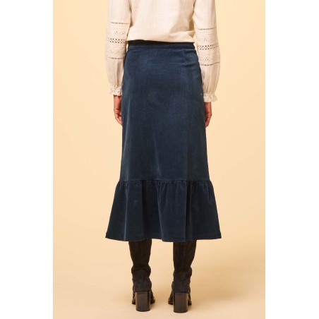 Limited Edition Lori Stretch Corduroy Skirt | Ink Ready for Shipment