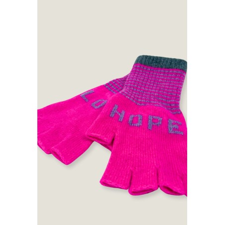 Limited Edition Love Hope Fingerless Gloves | Pink/Grey/Green Fresh Release