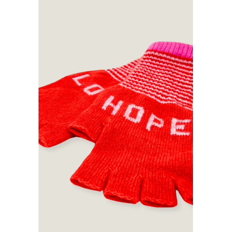 Limited Edition Love Hope Fingerless Gloves | Red/Pink Limited Stock