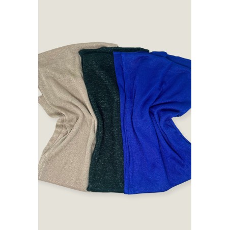 Limited Edition Lurex Scarf | Cobalt/Cobalt New Stock