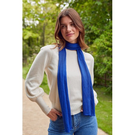 Limited Edition Lurex Scarf | Cobalt/Cobalt New Stock