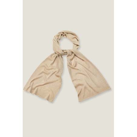 Limited Edition Lurex Scarf | Taupe/Gold In Stock