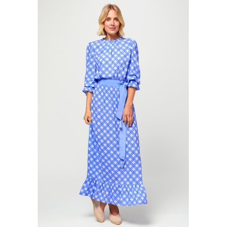 Limited Edition Maeve Tea Dress | Geo Cornflower Blue Latest Edition