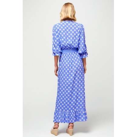 Limited Edition Maeve Tea Dress | Geo Cornflower Blue Latest Edition