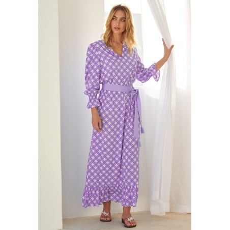 Limited Edition Maeve Tea Dress | Geo Lavender On Hand Now