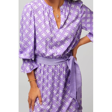 Limited Edition Maeve Tea Dress | Geo Lavender On Hand Now