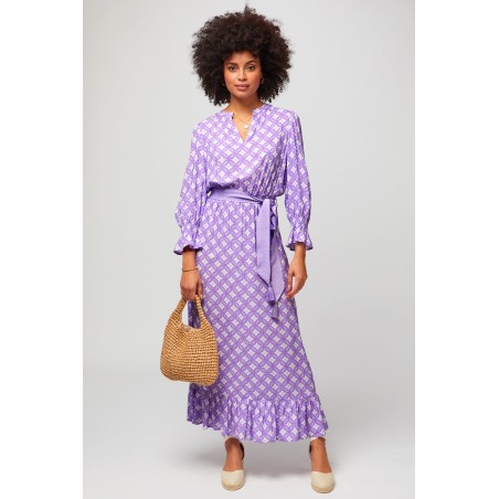 Limited Edition Maeve Tea Dress | Geo Lavender On Hand Now