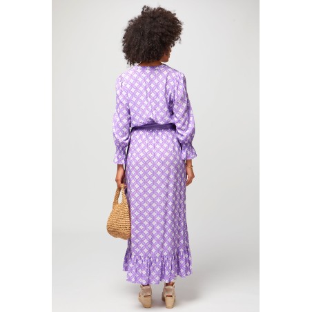 Limited Edition Maeve Tea Dress | Geo Lavender On Hand Now