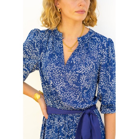 Limited Edition Maeve EcoVero™ Dress | Navy Swirl Immediate Availability