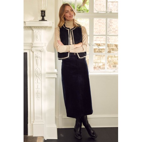 Limited Edition Mallory Stretch Corduroy Skirt | Black New Release