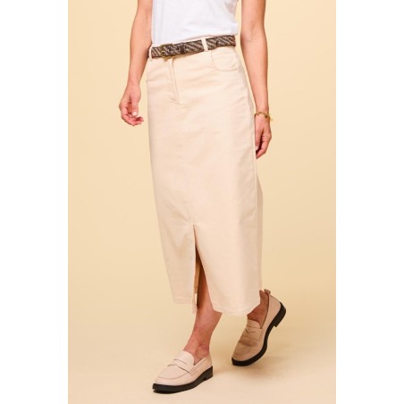 Limited Edition Mallory Stretch Corduroy Skirt | Cream Latest Edition