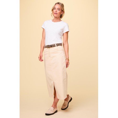 Limited Edition Mallory Stretch Corduroy Skirt | Cream Latest Edition