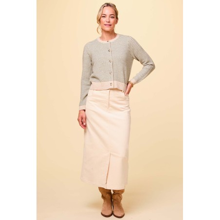 Limited Edition Mallory Stretch Corduroy Skirt | Cream Latest Edition