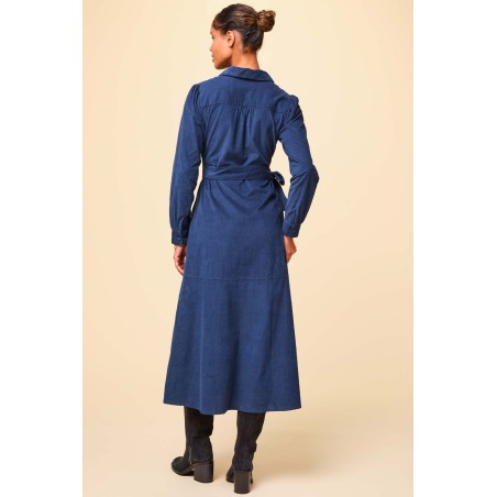 Limited Edition Marissa Corduroy Dress | Navy Immediate Availability