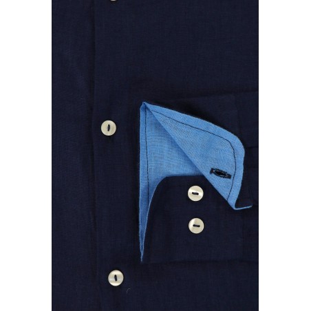 Limited Edition Men's Linen Shirt | Navy New Release