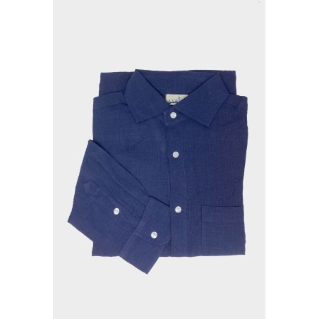 Limited Edition Men's Holiday Linen Shirt | Navy Fresh Release