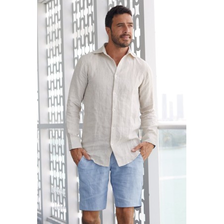 Limited Edition Men’s Premium Linen Shorts | Dove Grey Limited Stock