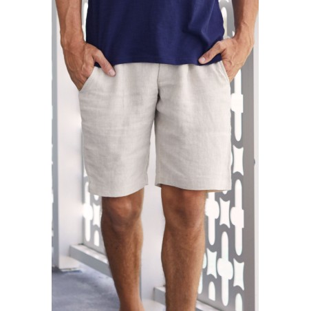 Limited Edition Men’s Premium Linen Shorts | Natural Immediate Availability