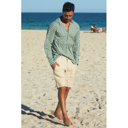 Limited Edition Men’s Premium Linen Shorts | Natural Immediate Availability