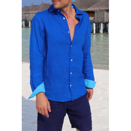 Limited Edition Men's Linen Shirt | Cobalt Blue Just Launched