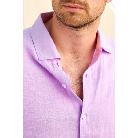 Limited Edition Men's Linen Shirt | Purple In Stock