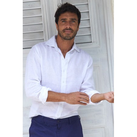 Limited Edition Men's Linen Shirt | White New Release