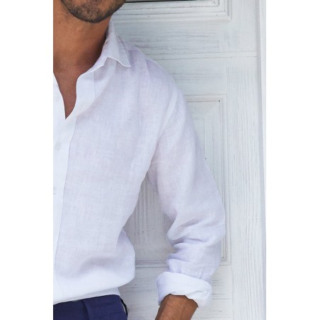 Limited Edition Men's Linen Shirt | White New Release