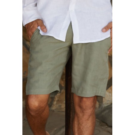 Limited Edition Men's Premium Linen Shorts | Khaki Ready for Shipment