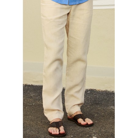 Limited Edition Men's Premium Linen Trousers | Natural