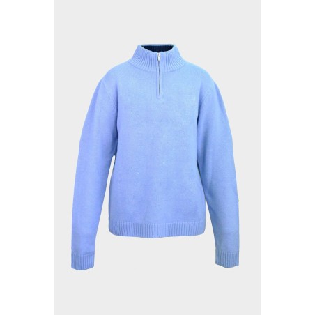 Limited Edition Merino Wool Men's Quarter Zip Jumper | Blue/Navy Just Launched