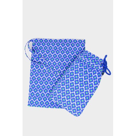 Limited Edition Men's Recycled Swim Shorts | Daisy Flower Marina Blue/Green In Stock