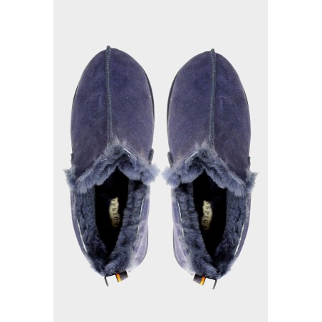 Limited Edition Men's Sheepskin Ribbon Slippers | Navy