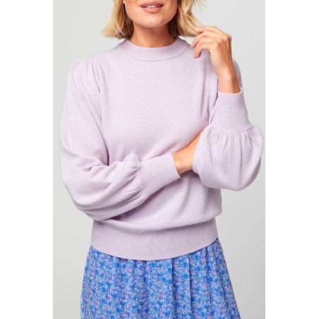 Limited Edition Merino Cashmere Blend Crew Neck Jumper | Lilac Limited Stock