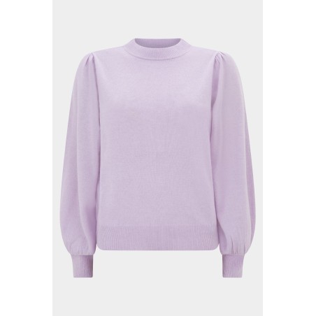 Limited Edition Merino Cashmere Blend Crew Neck Jumper | Lilac Limited Stock