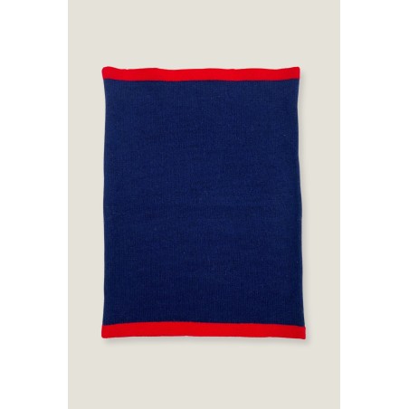 Limited Edition Merino Wool Snood | Navy/Red New Stock