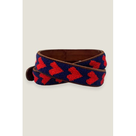 Limited Edition All Hearts Belt | Navy/Red New Release