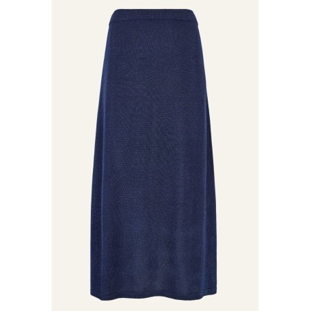 Limited Edition Metallic Knit Skirt | Navy/Blue Just Launched