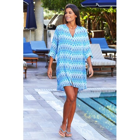 Limited Edition Mila Shirt Tunic | Aztec Turquoise