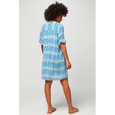 Limited Edition Mila Shirt Tunic | Aztec Turquoise