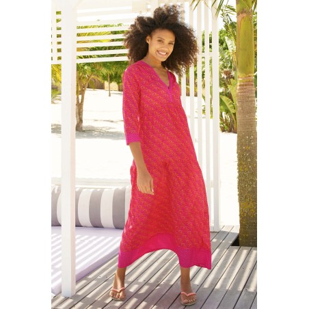 Limited Edition Mykonos Maxi Dress | Clover Pink/Orange Limited Stock