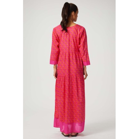 Limited Edition Mykonos Maxi Dress | Clover Pink/Orange Limited Stock