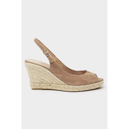 Limited Edition Mykonos Peep Toe Espadrilles | Almond