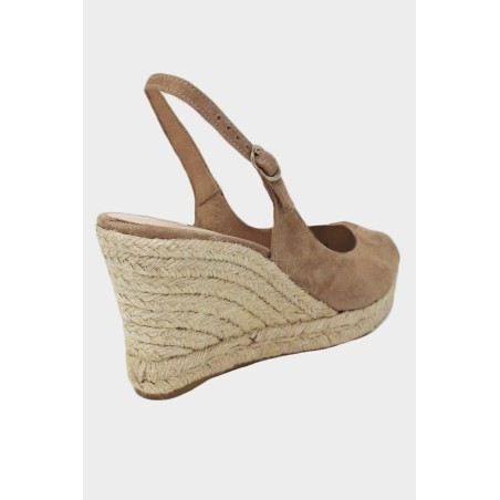 Limited Edition Mykonos Peep Toe Espadrilles | Almond