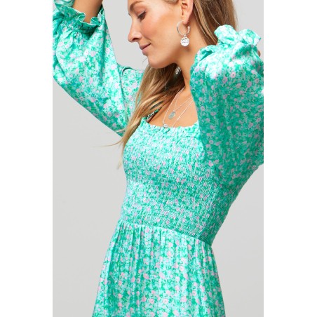 Limited Edition Nancy Tencel Dress | Meadow Bloom Green Ready for Shipment