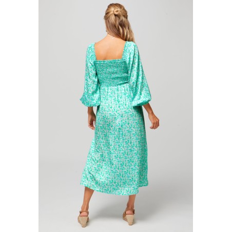 Limited Edition Nancy Tencel Dress | Meadow Bloom Green Ready for Shipment