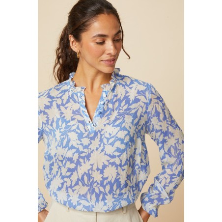 Limited Edition Noelle Blouse | Cornflower/Cream Just Launched