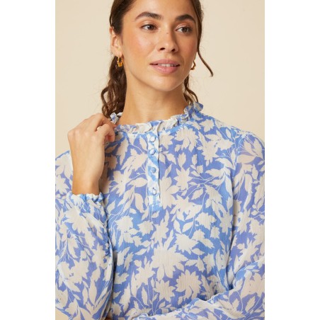 Limited Edition Noelle Blouse | Cornflower/Cream Just Launched