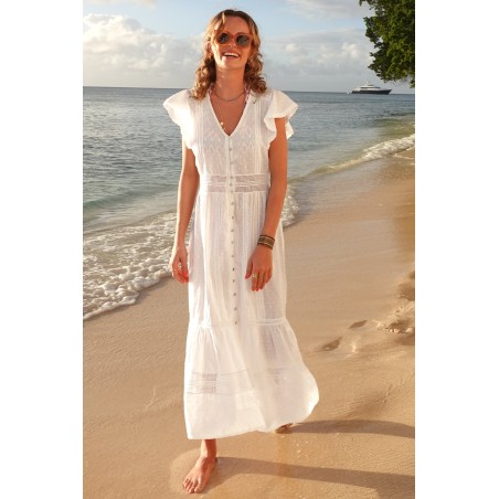 Limited Edition Nyla Beach Kaftan | White