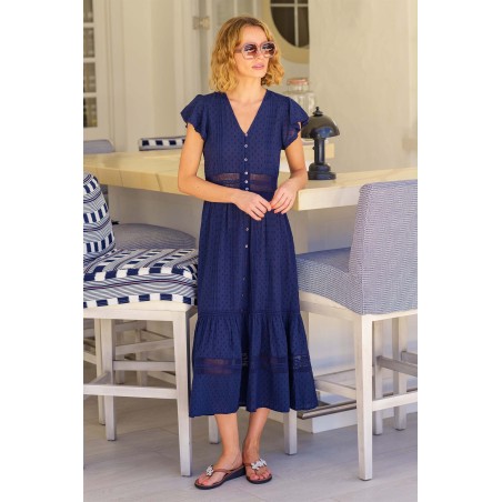 Limited Edition Nyla Beach Kaftan | Navy On Hand Now