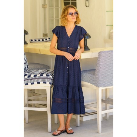 Limited Edition Nyla Beach Kaftan | Navy On Hand Now